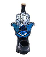 Hamsa Hand Smoking Pipe - Handmade Tobacco Pipe - Hand Pipe - Smoking Bowl - Collectibles - Fatima - Evil Eye - Spiritual Gifts - Protection