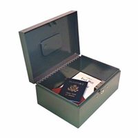 STEELMASTER Heavy Duty Locking Security Box, 10.25 x 4.44 x 7.38 Inches, Includes 2 Keys, Gray (221F92GRA)