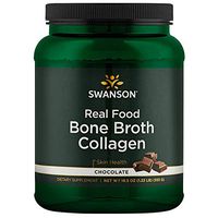 Swanson Real Food Bone Broth Collagen - Chocolate 19.5 oz Pwdr