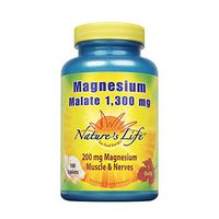 Nature's Life Magnesium Malate Tablets, 1300 Mg, 100 Count