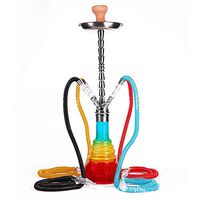 Smoke Starter Series: 29.1" 4 Hose Hookah Shisha Complete Set, Luxury Shisha Smoking Party Set, 4 Pro Lounge Hoses,A