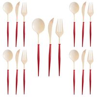 Party Plastic Cutlery, Plastic Silverware Set, Disposable Silverware Flatware Set, Fancy Party Utensils (Style P)