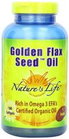 Nature's Life Flax Seed Oil Softgels, Golden, 180 Count