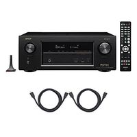 Denon AVR-X3400H 7.2CH 4K Ultra HD AV Receiver with Built-in HEOS Wireless Multi-Room Audio Technology and Alexa Voice Control Included 8 HDMI Cables