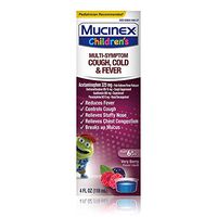 Mucinex Children's Multi-Symptom Cold and Fever Liquid, Very Berry, 4 oz