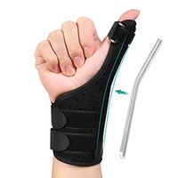 Thumb Splint Brace, Adjustable Aluminium Support for Extension Straightening Arthritis Mallet Finger Knuckle Brace for Finger Stiffness, Osteoarthritis, Carpal Tunnel, Thumb Spica Splint Immobilizer
