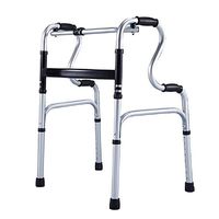 HYXQY-ZY Foldable Walking Frame |with Pulley Walker| for Elderly Adult |Lightweight Aluminium Height Adjustable|Mobility Aid Walkers (Color : B)