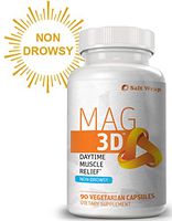 Mag 3D - Daytime Muscle Relaxation Supplement (Non-Drowsy) with Magnesium Malate for Natural Muscle Cramp and Spasm Relief, 90 Capsules