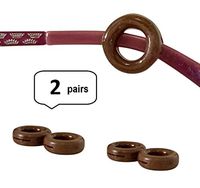 AM Landen 2 Pairs Brown Silicone Eyeglasses Temple Tips Sleeve Round Comfort Glasses Retainers for Spectacle Sunglasses Reading Glasses