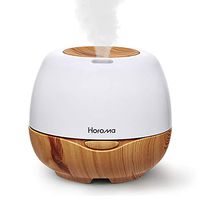 Horoma Essential Oil Diffuser White, 300ml Ultrasonic Diffusers Cool Mist Humidifier, Aroma Diffuser With Adjustable Mist Mode, 7 LED Lights Changing for Home Office Baby
