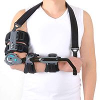 Orthomen ROM Hinged Elbow Brace with Hand Grip for Adult and Child, ROM Elbow Brace with Sling Stabilizer Splint Arm Injury Recovery Support After Surgery (R)