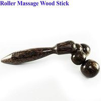 AN&GLOBALS Wood Massage Stick Muscle Massage Tool Roller Body Therapy Massage Trigger Point Muscle Relief Tool Reflexology Full Thai Wooden Roller Massager Trigger Point