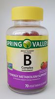 Spring Valley B Complex Supplement Energy Metabolism Support, 70 Vegetarian Gummies