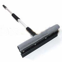 24 - 38" inch Extendable Rubber Window Cleaning Squeegee & Sponge for Windshield