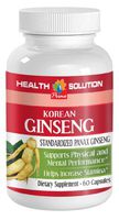 Mood Enhancing Supplements - Korean Ginseng 350mg - Ginseng Capsules for Energy - 1 Bottle 60 Capsules