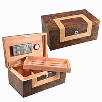 Cigar Humidor Cedar Wooden Large Capacity Storage Surface Solid Wood Skinny Cigarette Case