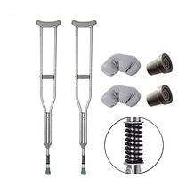 Walkers Lxn Shock Absorption Aluminum Alloy Axilla Crutches, Adjustable Height Non-Slip Wear Resistant Adult 1 Pair (Size : L)