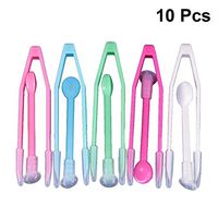 HEALLILY Tweezers and Suction Stick Contact Lenses Inserter Remover for Travel 10 pcs(Mixed Color)