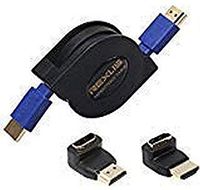 Northbear Retractable HDMI Cable Super Speed 1 M/1.8M 3 in 1 3D + 90°/270° Male to Female Adapter Converter (6ft(1.8M))