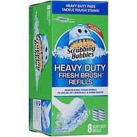 Scrubbing Bubbles Heavy Duty Refills Fresh Brush Toilet Cleaning System 8 Count Refill (Package Image May Vary)