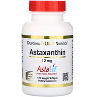 California Gold Nutrition, Astaxanthin, 12 mg, 120 Veggie Softgels, Milk-Free, Egg-Free, Fish-Free, Gluten-Free, Peanut Free, Treenut Free, Shellfish Free, Soy-Free, Wheat-Free, CGN