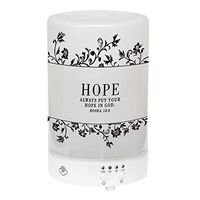 Faith Hope Love Frosted Glass 8 Color LED Light Essential Oil Diffuser