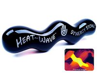 Heat-Wave (Onyx) Synergy Stone - Contoured Hot Stone Massage Tool - Relaxing and Therapeutic for Neck, Back, Legs, Feet - Ultra-Smooth for Massage on Skin with Oil or Over Clothes