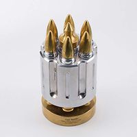 JIFENG Revolver Cigar humidor Box - Luxury Limited Edition humidors for Cigars machined from Aircraft Aluminum - Stores 10-16 Cigars (Silver)