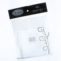 Lillian Lot of 48 Heavy Duty Clear Plastic Knives Wedding Party