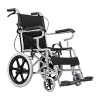 Wheelchair Manual Folding for The Elderly for The Disabled Portable (Color : Black)