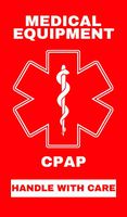 CPAP Medical Alert Equipment Luggage Tag - Handle with Care, DOT and ACAA regulations (LUG-CPAP-192) Quantity (3)