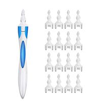 Ear Wax Cleaner, Earwax Remover Tool, Ear Wax Remover, Soft Silicone Spiral Earwax Remover Tool, 16 Replacement Heads, q-tip Replacement