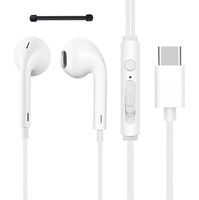 AIK USB C Digital Earphones.【+ Cord Wrap】 Type c HI-Res Audio Stereo Headphones, Gym Sports Earbuds Headsets for Samsung Essential Moto Huawe