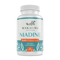Wakai-Nu Niadine - Advanced NAD+ Production Booster - 350 mg, 60 Capsules - Nicotinamide Adenine Dinucleotide Precursor Dietary Supplement – Naturally Promotes Healthy Aging & Cellular Repair