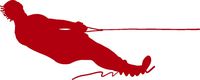 hBARSCI Wake Boarding Vinyl Decal - 5 Inches - for Cars, Trucks, Windows, Laptops, Tablets, Outdoor-Grade 2.5mil Thick Vinyl - Red