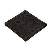 IZO.Bath - 12 Pack 12"x12" Cotton Fingertip-Hand-Face Towels- 100% Extra Soft Ring Spun Washcloths, Highly Absorbent Cleaning Cloth, Black