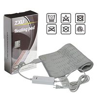 ZXU Electric King Size Heating Pad for Back/Neck/Arm/Abdomen/Shoulder Pain Relief | Ultra Soft with Moist and Dry Heat Therapy,3 Temperature Settings,Auto-Off Hot Heated Pad | 12"x24"