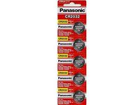 Panasonic CR2032 3 Volt Lithium Battery, Pack of 10(2 Packs of 5)