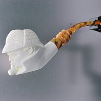 Meerschaum Sherlock Holmes Pipe 1/2 Bend by Paykoc M99043