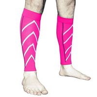 Feccile Sports & Fitness Leg Protector Calf Compression Support Sleeve for Outdoor Exercise Running, Cycling,Soccer,1 Pair (Hot Pink)