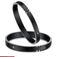 LOVE Beauties Athena Jewelry Titanium Series His or Hers Matching Set Couple Titanium Bangle Bracelet Magnetic Simple Korean Style Anti-Fatigue in a Gift Box (Hers)