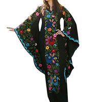 Women's Bohemian Dress, Franterd Trumpet Vintage Print V-Neck Flare Sleeveless Long Sleeve