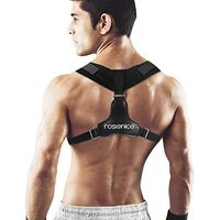ROSENICE Posture Corrector - Back Brace Improved Therapy Back Support Adjustable Upper Back Straightener for Women Men Slouching Hunching, Soft and Comfortable