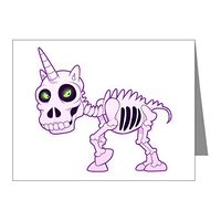 Note Cards (20 Pack) Pink Unicorn Skeleton