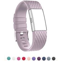 DB for Fitbit Charge 2 Bands Rose Gold Buckle,Charge 2 Sport Replacement Bands Lavender, Fitbit Charge 2 Accessory Wristbands Large
