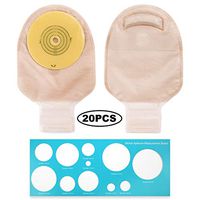 LotFancy Ostomy Supplies 20PCS Pediatric Colostomy Bags, One Piece Drainable Pouches with Closure for Colostomy Ileostomy Stoma Care, Cut to Fit (Max 50mm), Pack of 20