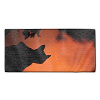 Halloween Night Cat Dish Towels, 11.8 ¡Á 27.5"", Ultra Absorbent, Heavy Duty, Drying & Cleaning Kitchen Towels