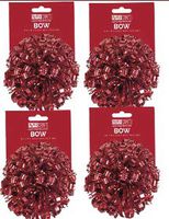 Gift Wrap Bows PaperCraft 4 Pack (Red)