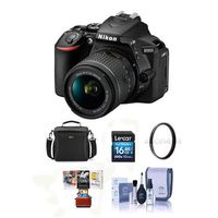 Nikon D5600 DSLR Camera Kit with AF-S DX NIKKOR 18-140mm f/3.5-5.6G ED VR Lens, Black - Bundle with Camera Case, 16GB SDHC Card, 67mm UV Filter, Cleaning Kit, Mac Software Package
