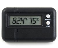 Compact Black Digital Hygrometer for Cigar Humidor